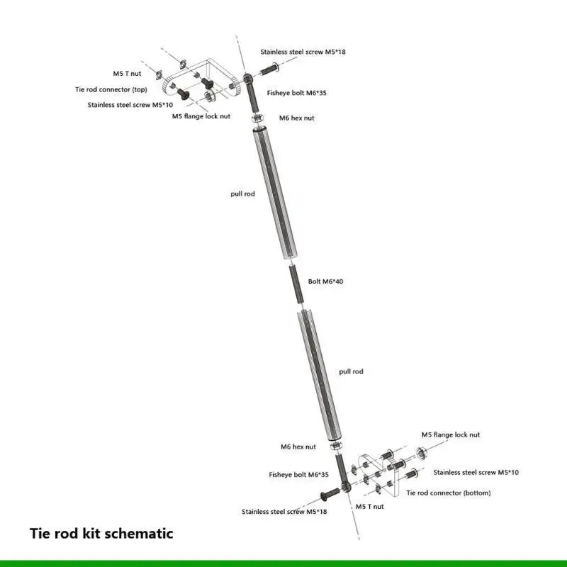 

U55C Обновленная версия Детали 3D-принтера Полный комплект поддерживающих стержней для CR-10/CR-10S/CR-10 TEVO для принтеров