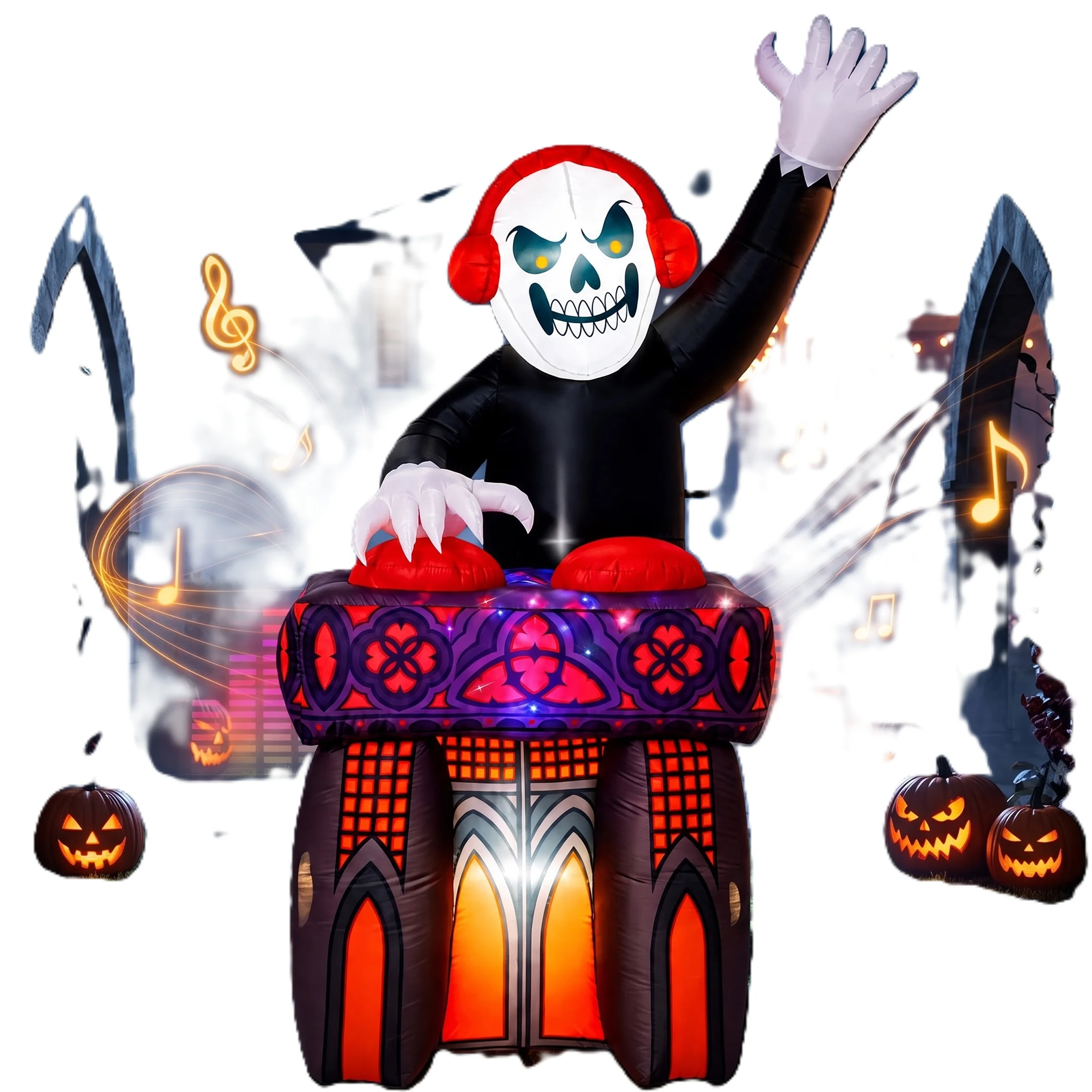 6FT DJ Skeleton Inflatable Decoration 6