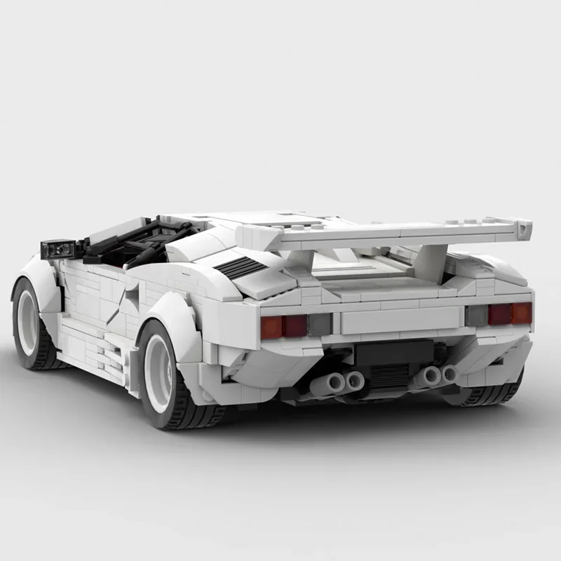 2021 ใหม่Countach LP5000 Aad LC5000 QV Hypercar Super RacingรถFit Highh MOC-57851 ชุดอาคารบล็อกของเล่นวันเกิดของขวัญ