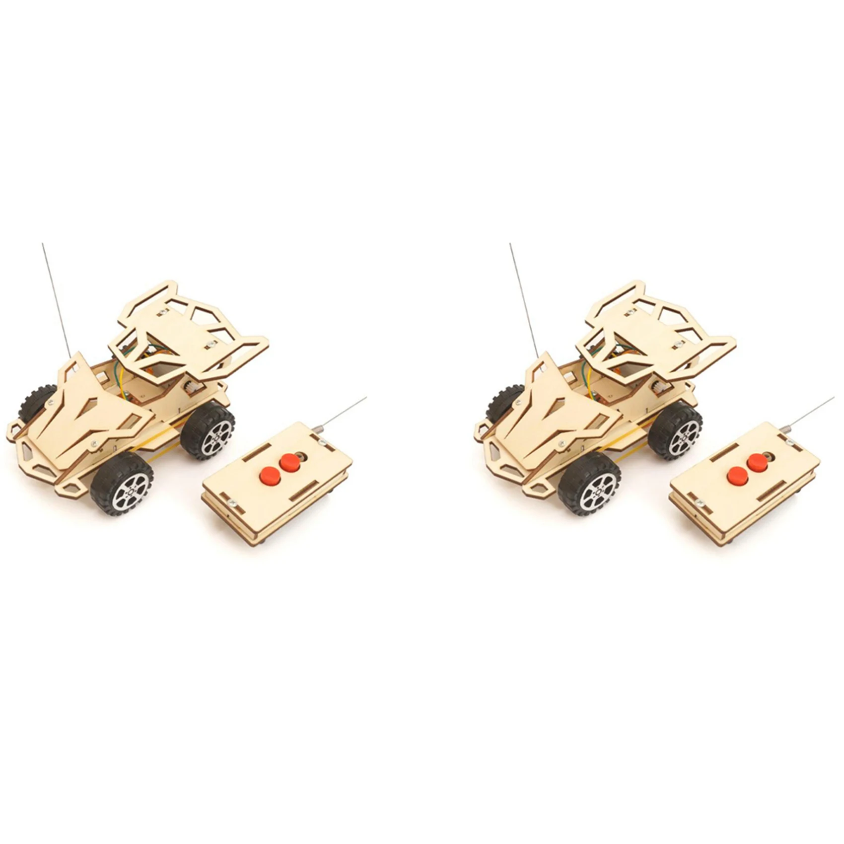 

2X STEM Science Project Education Diy Kit Wireless 4WD Remote Control Car Model Scientific Experiment Kits-Y44A