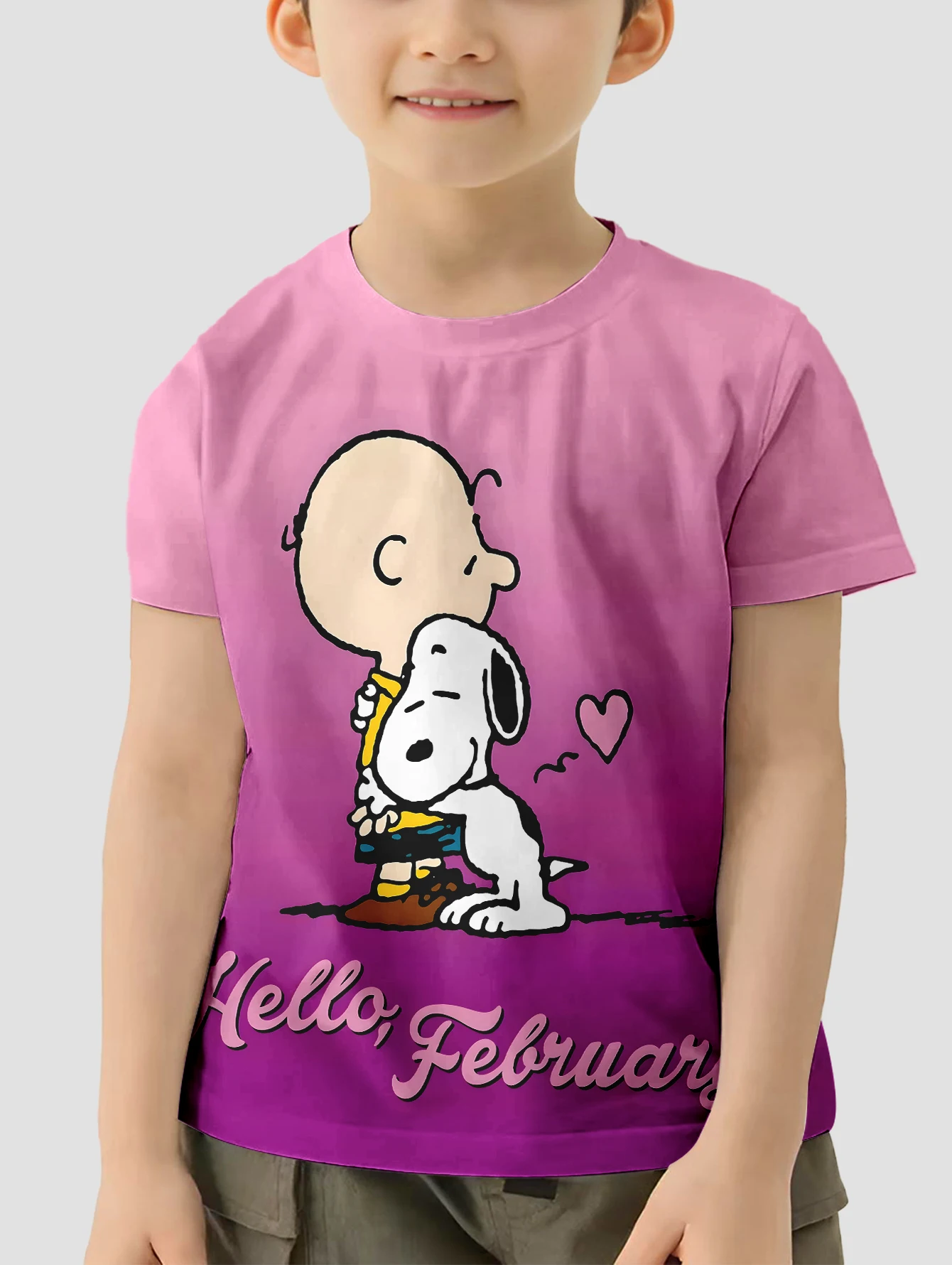 

Snoopy T-shirt for a Boy Child Tee Shirt T-shirts for Boys Clothes 2024 Kids Clothes Children's Boy's Clothing Tops Short Sleeve