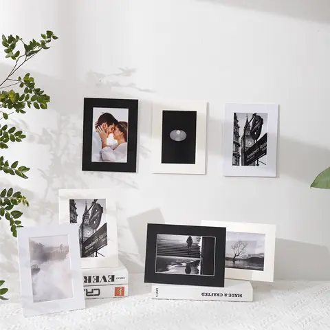 5pcs paper photo frame integrated two-way support card paper frame table photo frame 6 "7" 8 "photo frame desktop ornaments