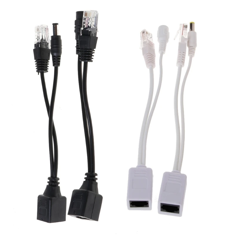 Cable adaptador divisor POE para inyector RJ45, alimentación pasiva a través de Ethernet, 12-48V, 2 uds.