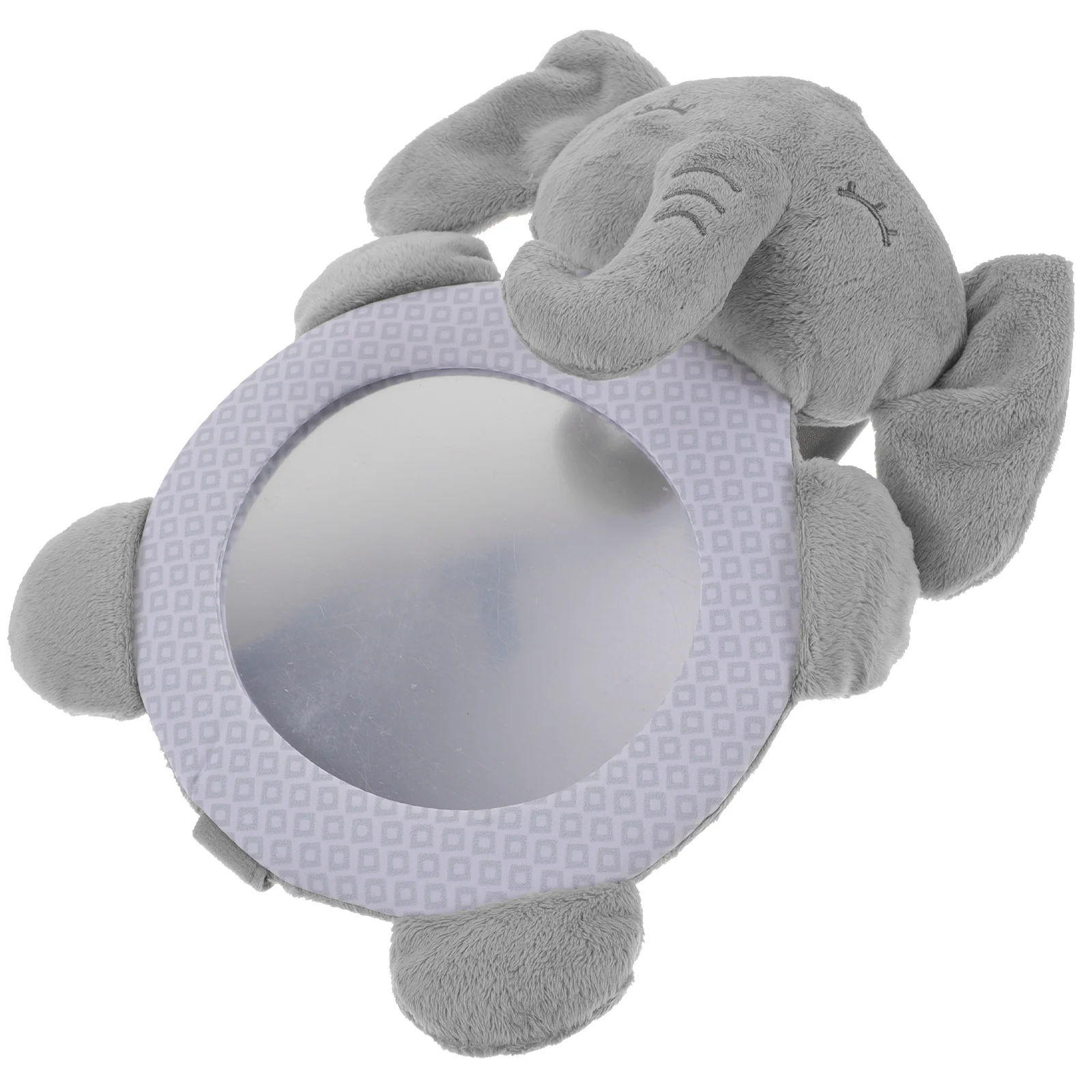 

Developmental Baby Toy Distorting Mirror Infant Car Seat Tummy Time Grey Flannel Toddler
