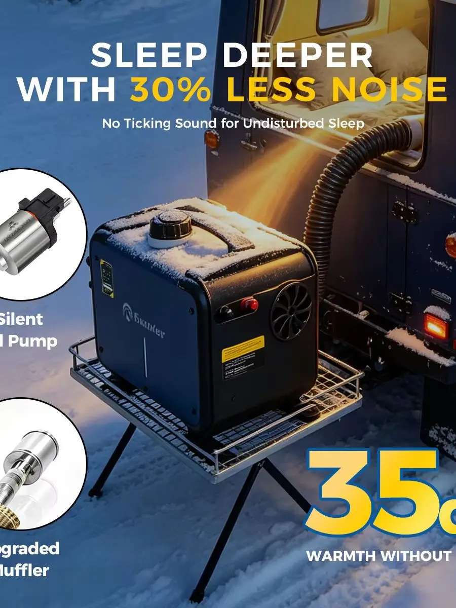 8KW WiFi APP-Steuerung CO-Monitor Kabellose Fernbedienung LCD-Bildschirm 5500m Höhenmodus Diesel-Luftheizung 12V/24V All-in-One Leiser Standheizer für Wohnmobil, LKW, Auto, Boot, geringer