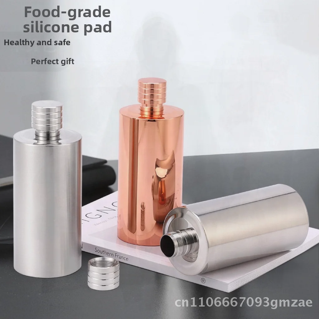 

Высококачественная фляга из нержавеющей стали 304, портативная цилиндрическая бутылка для ликера, уличная винная посуда, утолщенная, 1 кг, 2 кг, винтажная