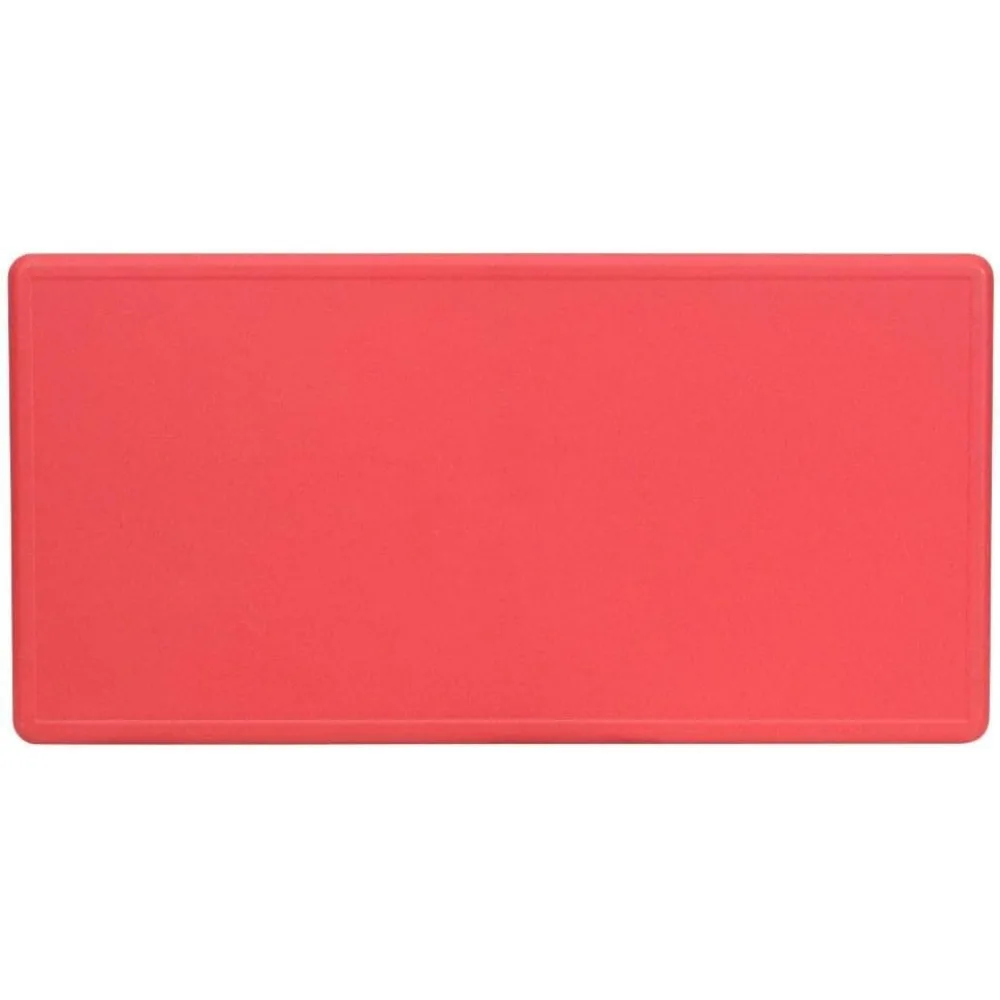 MESA DE ACTIVIDADES Rectangular de plástico rojo, altura ajustable, 24 "W x 48" l