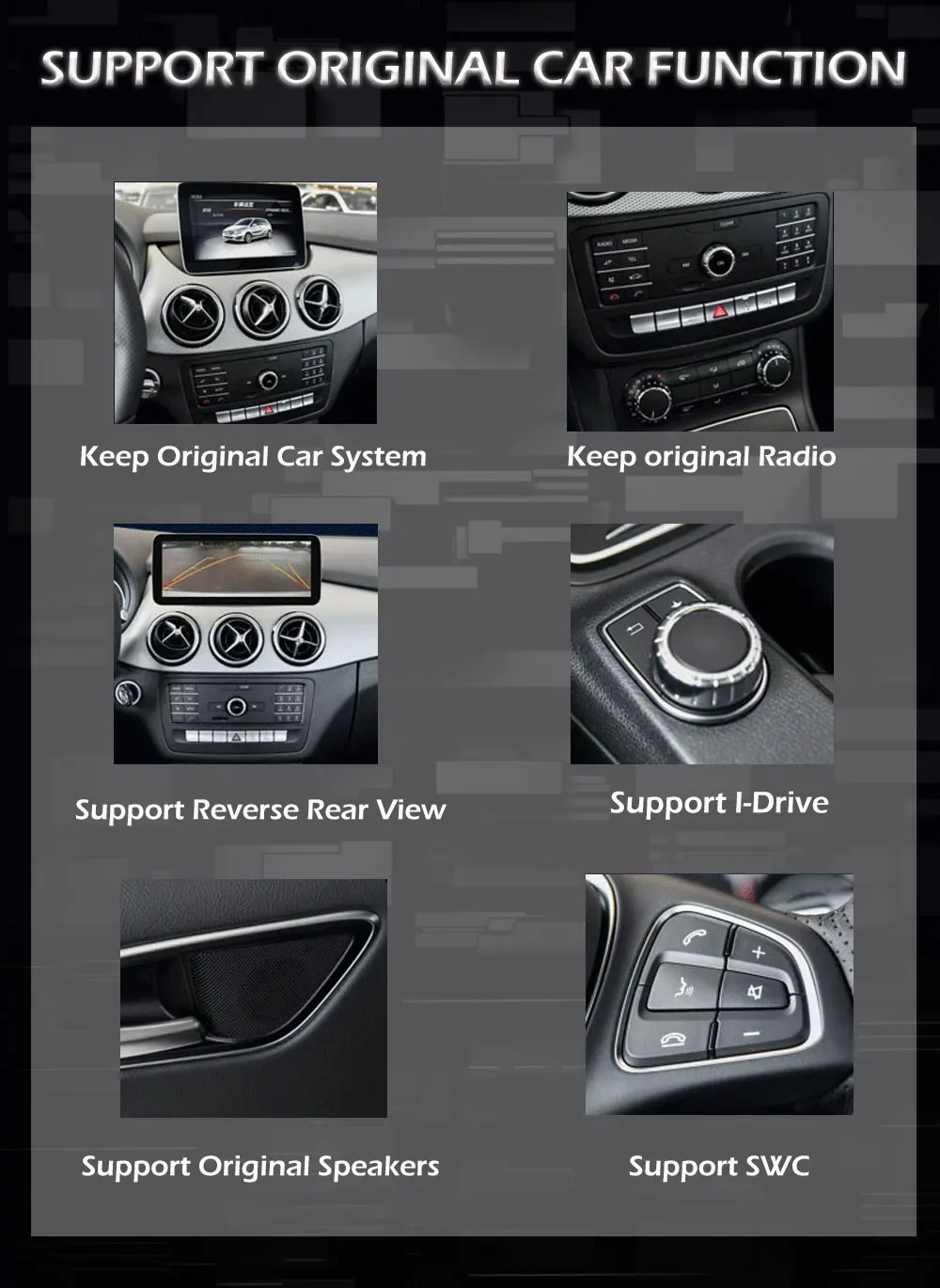 Android 16 GPS BT Für BENZ A-KLASSE CLA GLA W176 2012 - 2018 Kabelloses Carplay 4G Auto-Videoplayer QLED HD Bildschirm Autozubehör – Detail 12