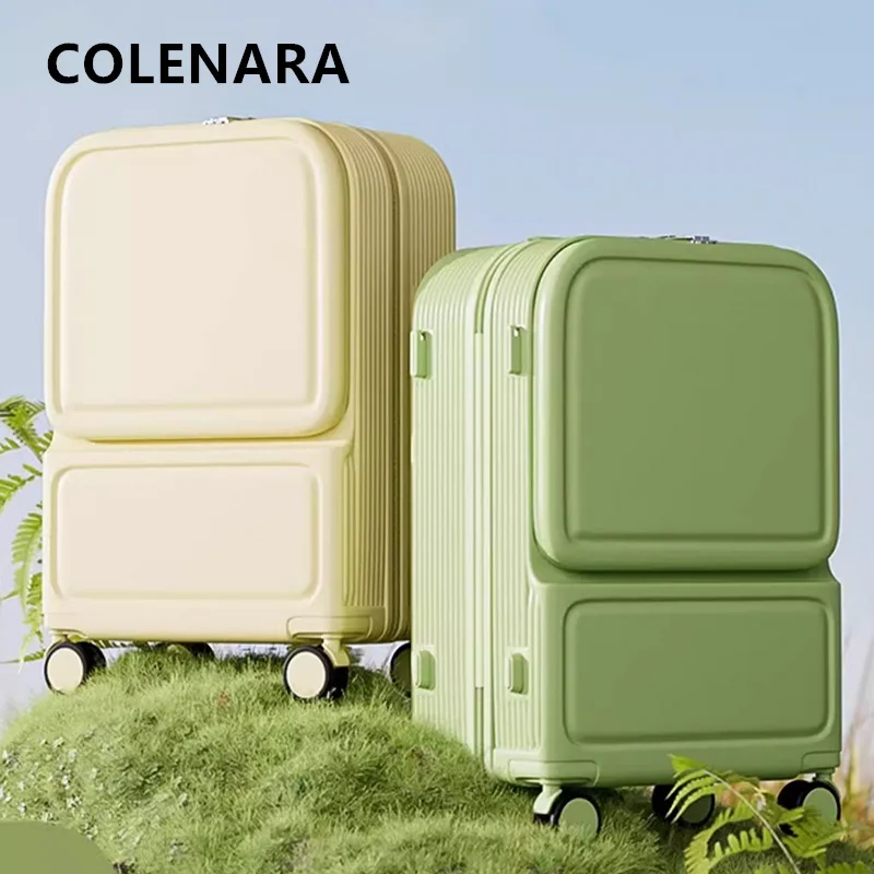 COLENARA ABS + PC حقيبة الجبهة افتتاح الكمبيوتر المحمول الصعود حقيبة متعددة الوظائف سعة كبيرة حقيبة تروللي بعجلات 20 "22" 24 "26 بوصة الأمتعة #2