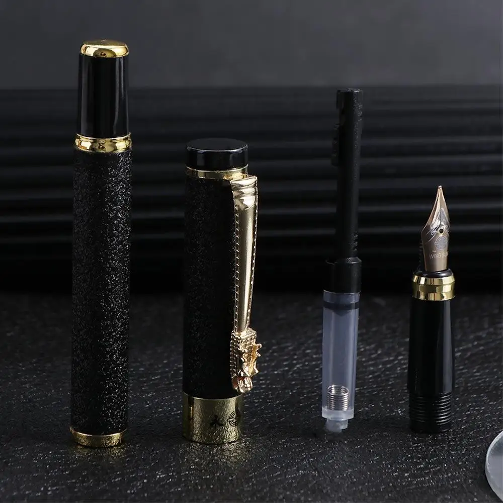 Luxury Fountain Pen High Quality Frosted Golden Dragon Iraurita Business Ink Pen Stationery Office School Supplies