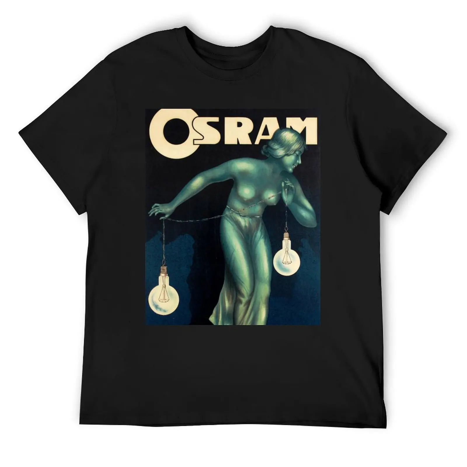 OSRAM NITRA Electric Light Bulbs Goddess Ariadne Advertising Art T-Shirt custom shirt aesthetic clothes plain t shirts men