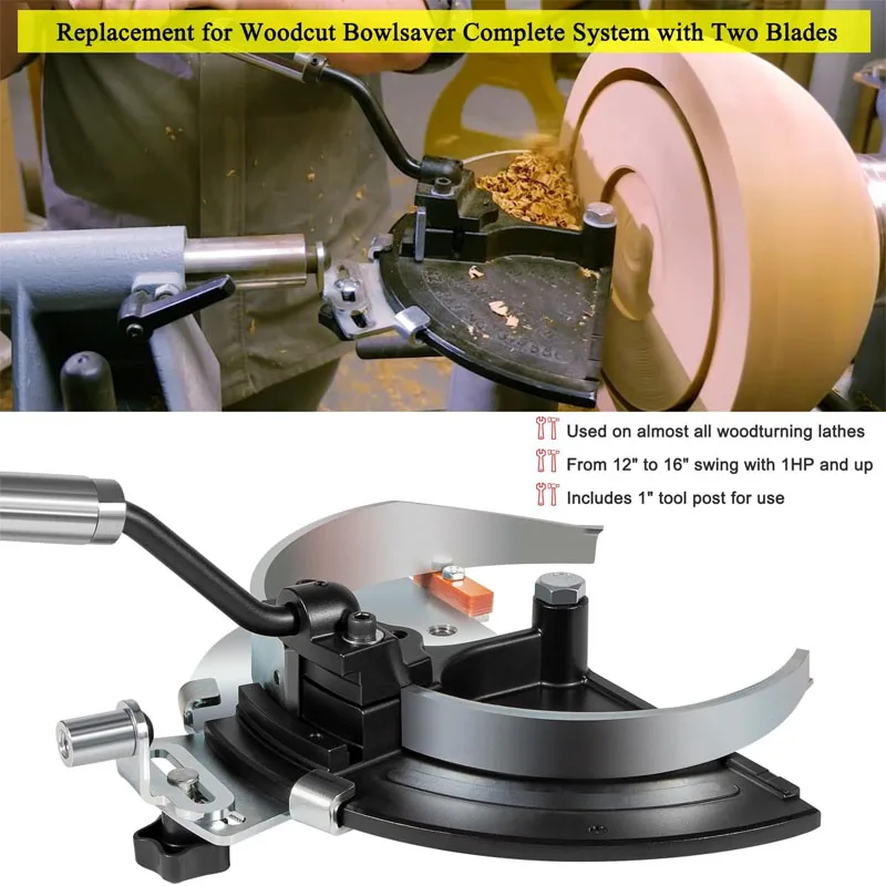 Woodcut Bowlsaver Complete System with Two Blades Fits for Coring Bowl Blanks 3