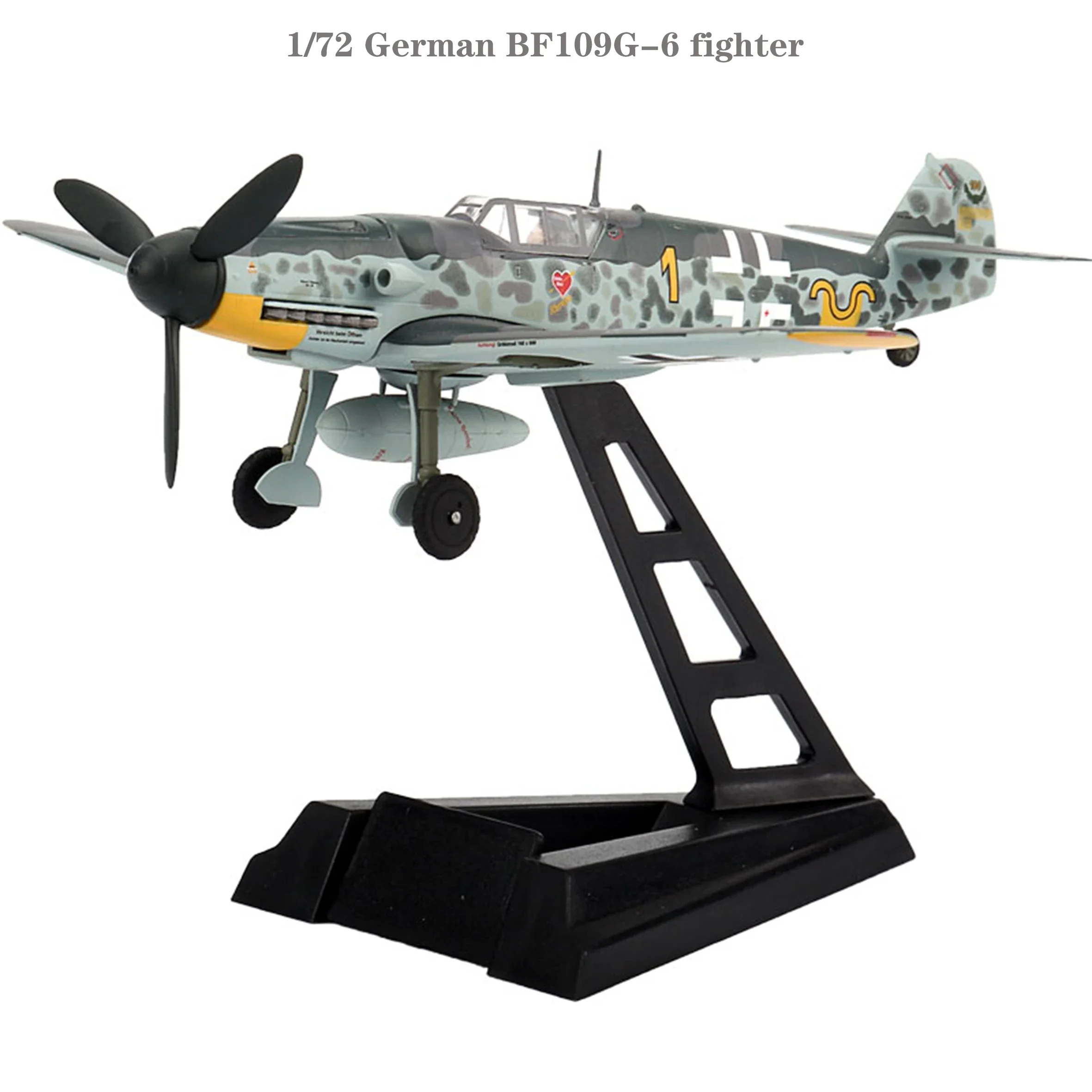 Fine 1/72 German BF109G-6 Fighter Erich Hartmann Alloy model kolekcjonerski