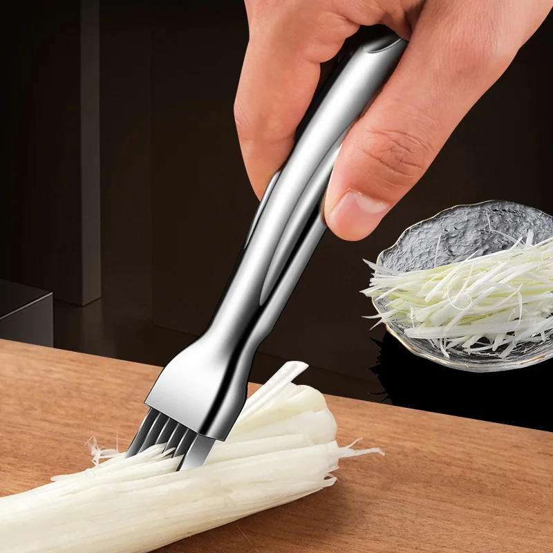 

New Stainless Steel Onion Slicer Cutter Scallion Cutter Knife Multi Vegetable Fruit Chopper Shredder Kitchen Gadget 0148