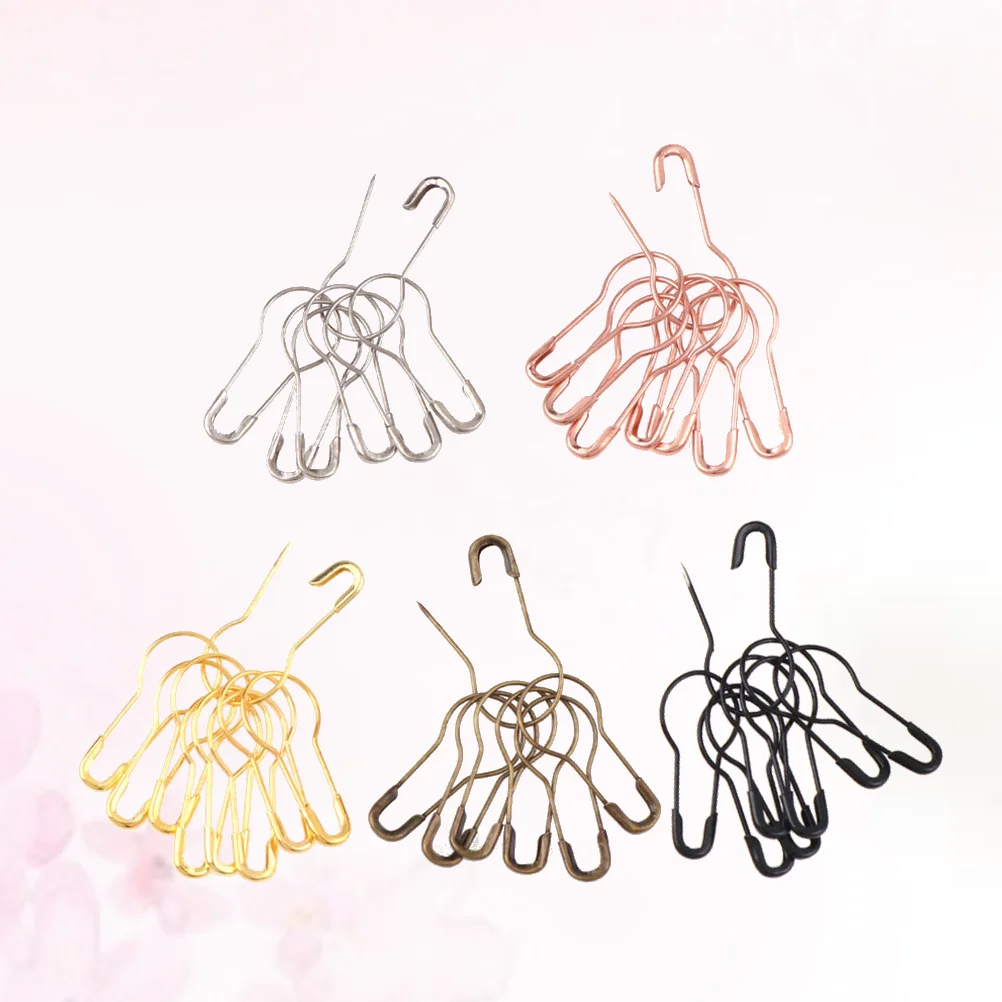 

500Pcs Safety Pin Cucurbit Shape Creative Durable Fashion Clothes Safety for Cardigan Skirt Blanket Sock Organizer