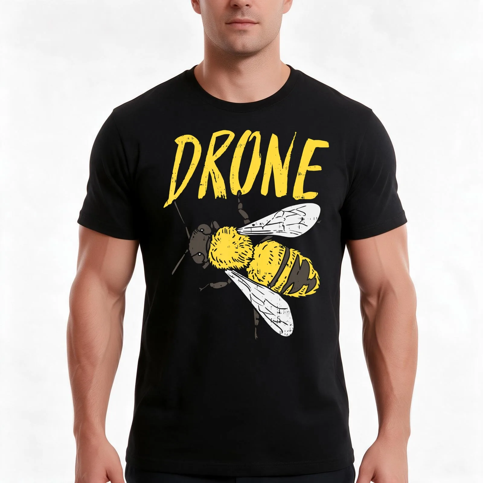 Drone Bee Funny Beekeeping Apiarist Beekeeper Dad Men Gift T-Shirt Summer Casual Cotton Tee Oversized Streetwear Tops