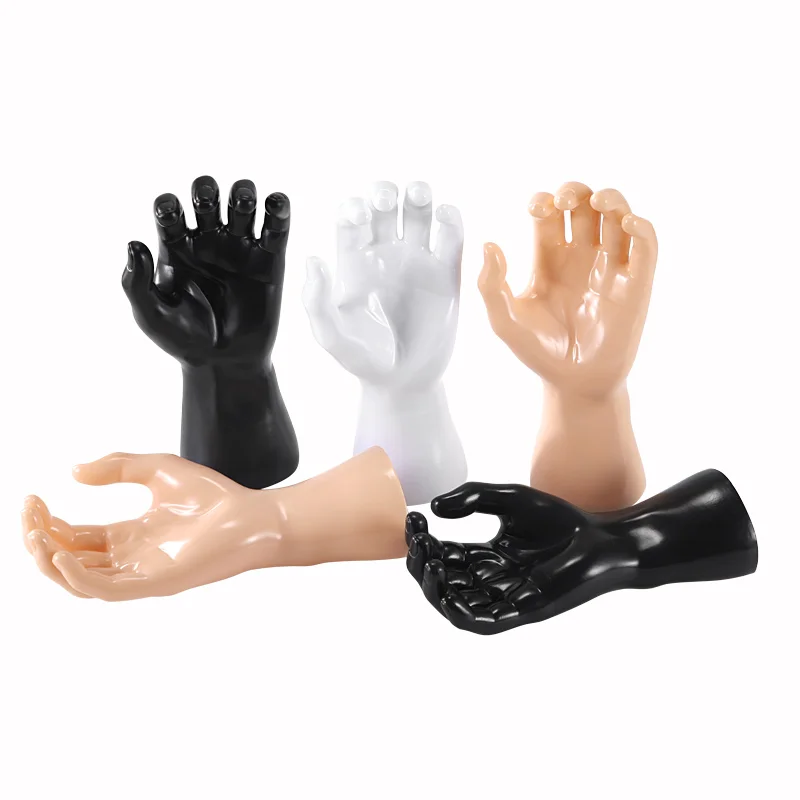 1 Pair of Male Hand Mannequin PVC Curved Shape Man\'s Hands Shape Model Sports Car Ski Gloves Display Prop