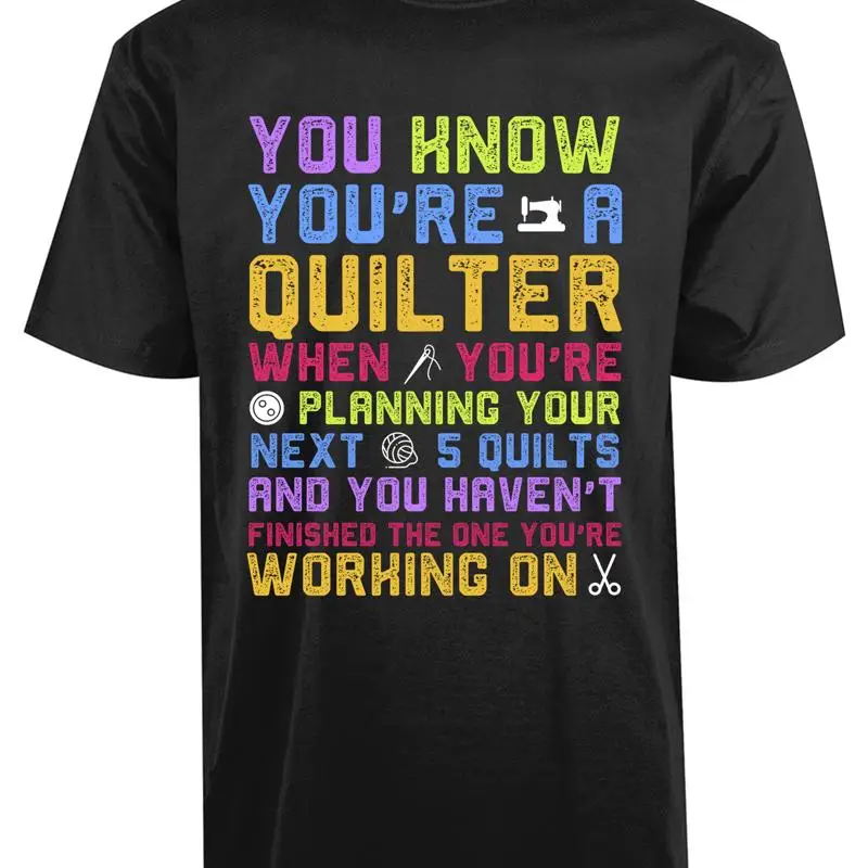 مضحك Quilter التخطيط جديد الرجال تي شيرت لطيف الفكاهة الصيف عادية s