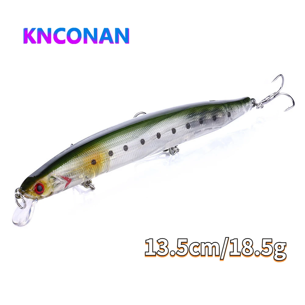 

13.5Cm 18.5G Bionic Fishing Lure Minnow Jerkbait Topwater Floating 3D Eyes Hard Baits Wobbler Sea Bass Pesca Fishing Tackle