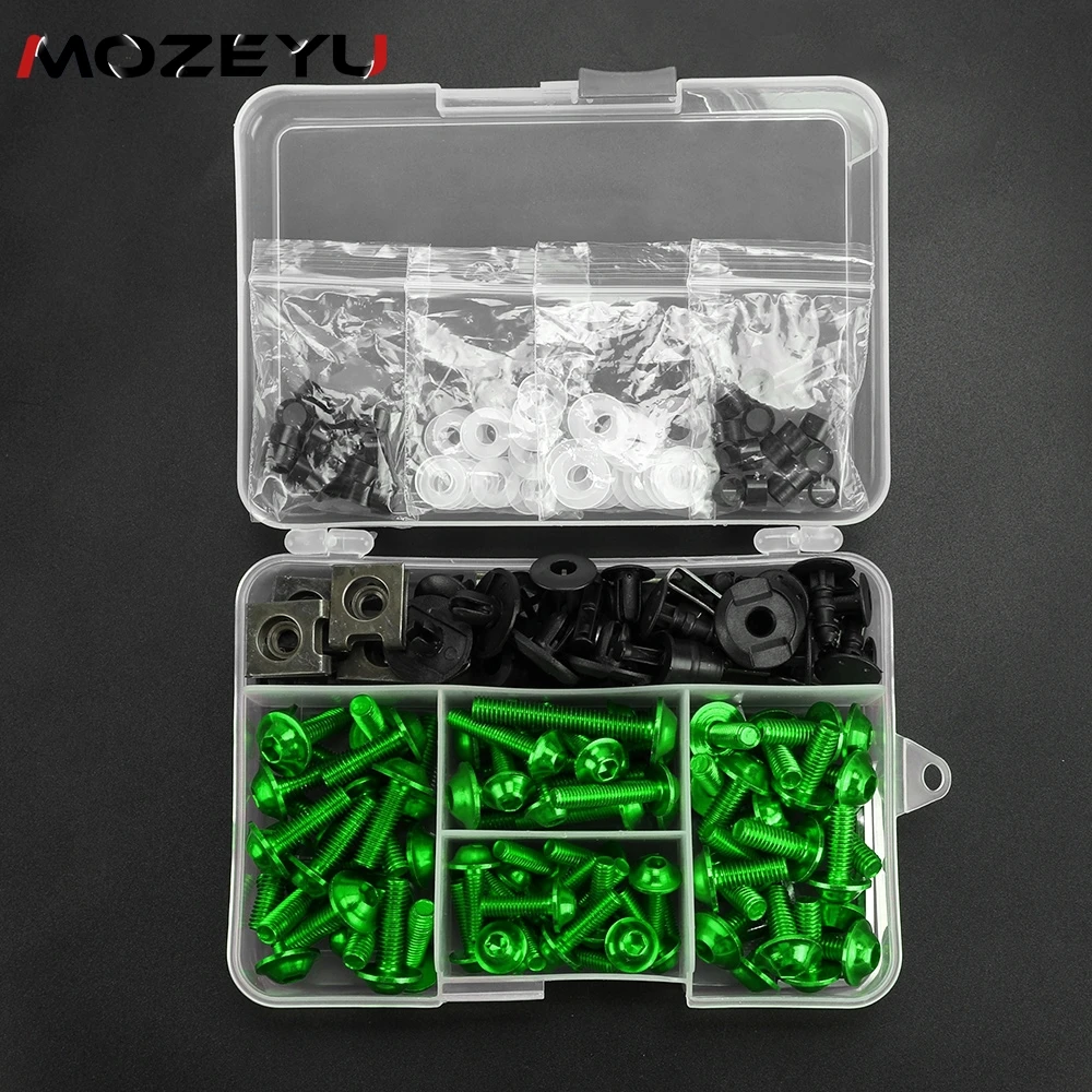 Complete Fairing Bolt Screw Kit For KAWASAKI VERSYS 650 NINJA 300 400 650 ZX6R VULCAN S 650 ZX10R KLX250 Motorcycle Accessories