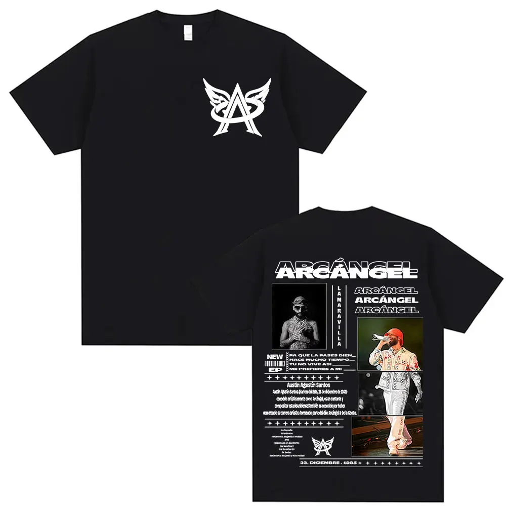 

Rapper Arcangel Lamaravilla Tour 2025 Concert T Shirt Men's Clothing Fashion Gothic Punk Trend Cool T-shirts Oversized Tee Shirt