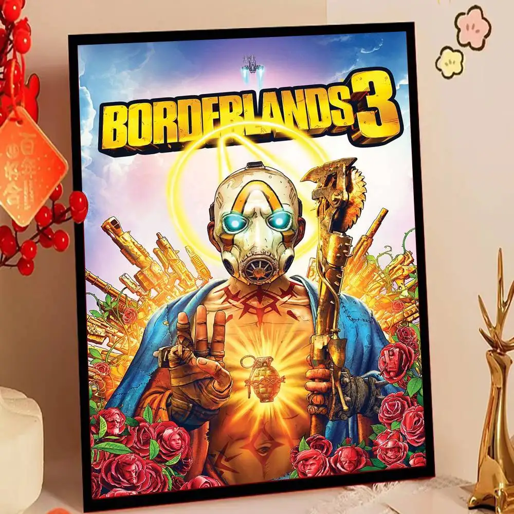 ملصق لعبة B- Borderlands ملصقات لاصقة مقاومة للماء ملصق ورقي للمقهى وبار ديكور المنزل