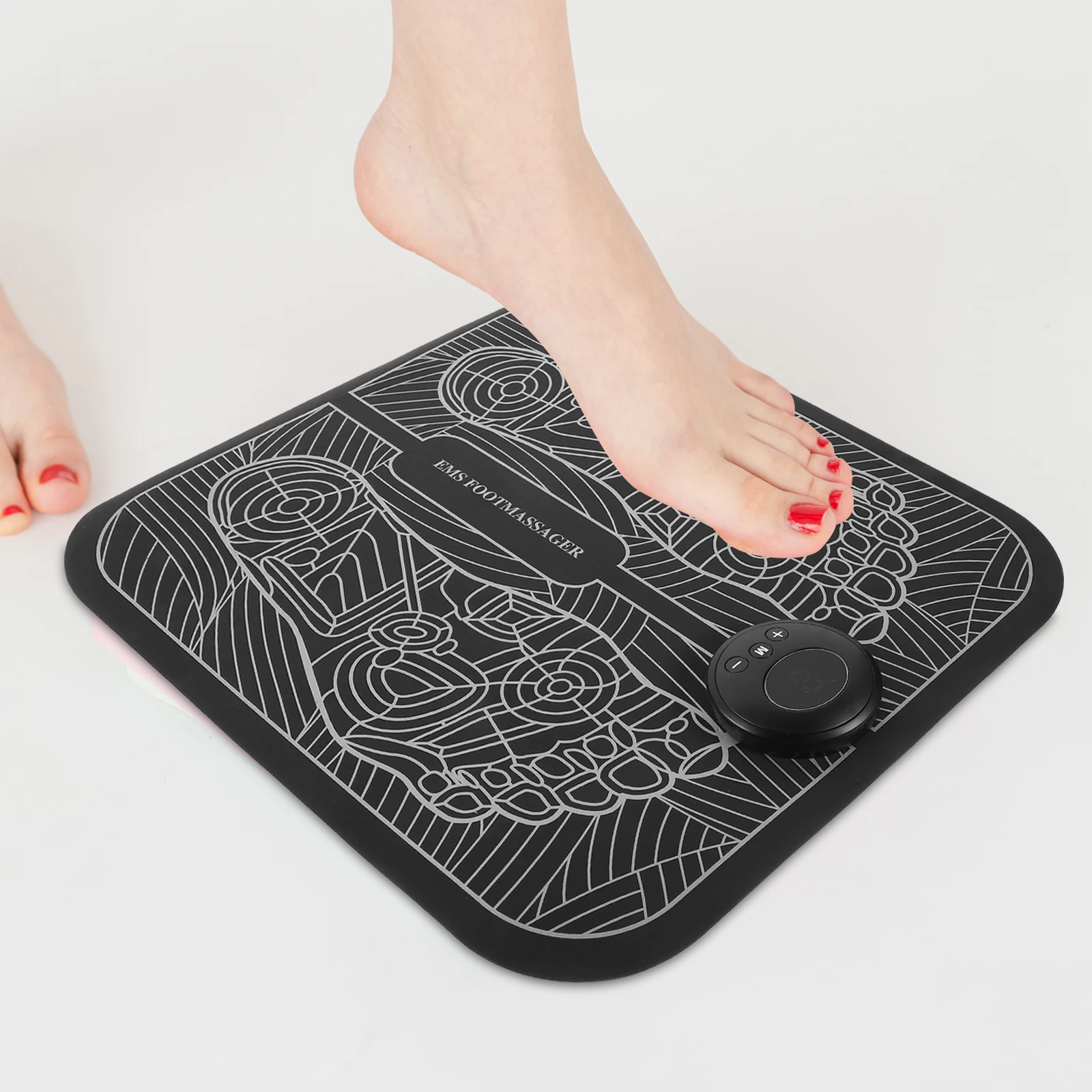 

Electric Foot Massager ABS Material Portable Massage Mat Machine for Feet Pain Relief Long Time Standing Walking
