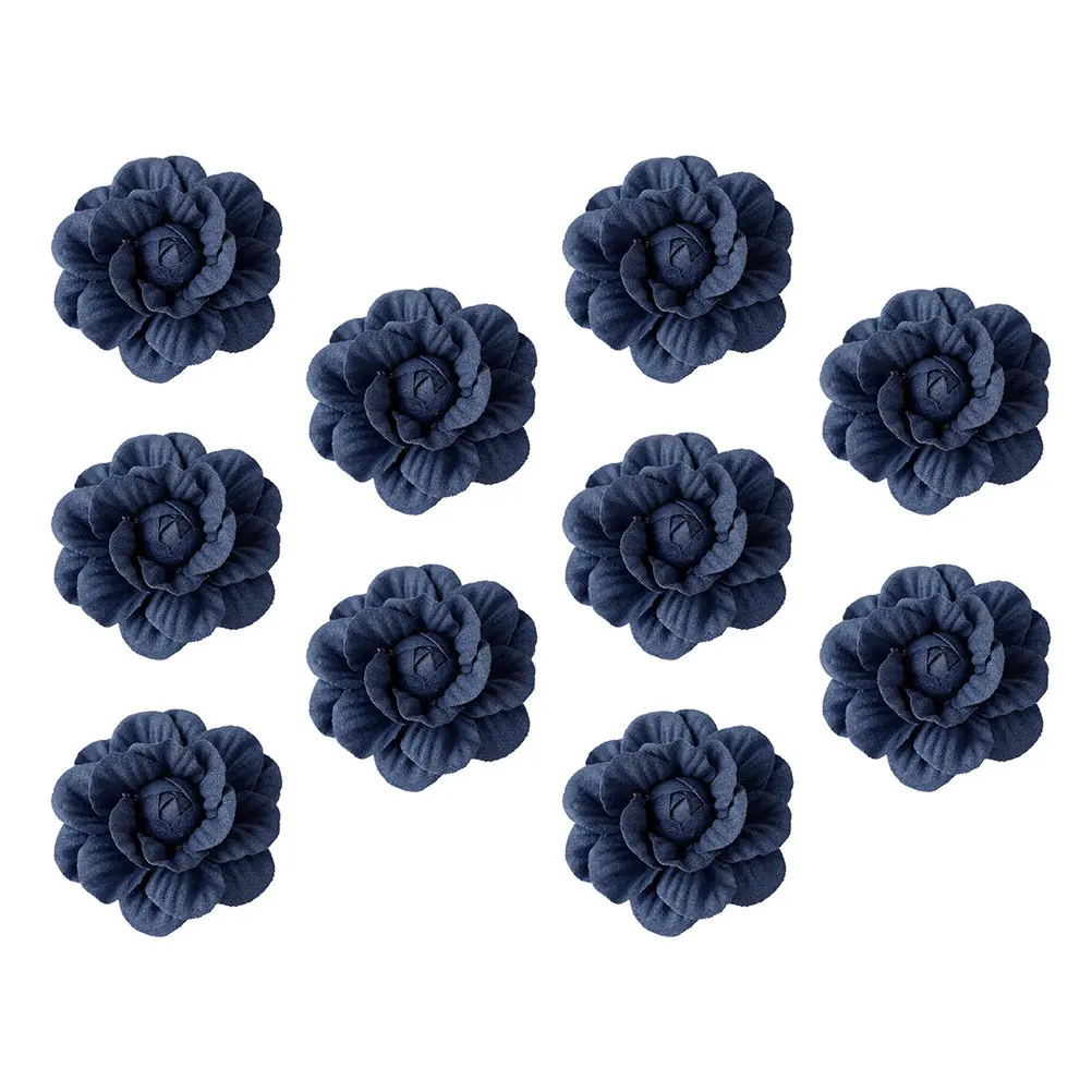 

10 шт. цветочные аксессуары для волос из микрофибры, броши для декора одежды своими руками, реалистичная текстура лепестков, стойкий цвет