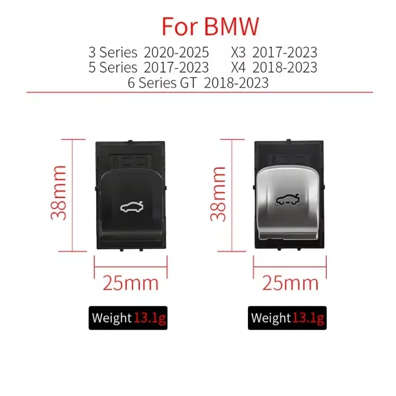 For Bmw 3 5 Series X3 X4 X5 X6 For BMW G20 G30 G32 G12 G01 G02 G05 G06 61319299459 Car Rear Boot Cover Trunk Switch Push Button view 5