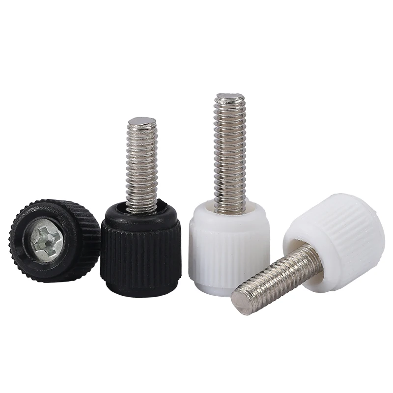 10/20 ชิ้น M3 M4 6 # -32 สกรูคอมพิวเตอร์ หัวฟิลลิปส์ ด้ามจับพลาสติก ยาง สกรูปรับระดับ แผงด้านข้างเมนบอร์ด โบลท์