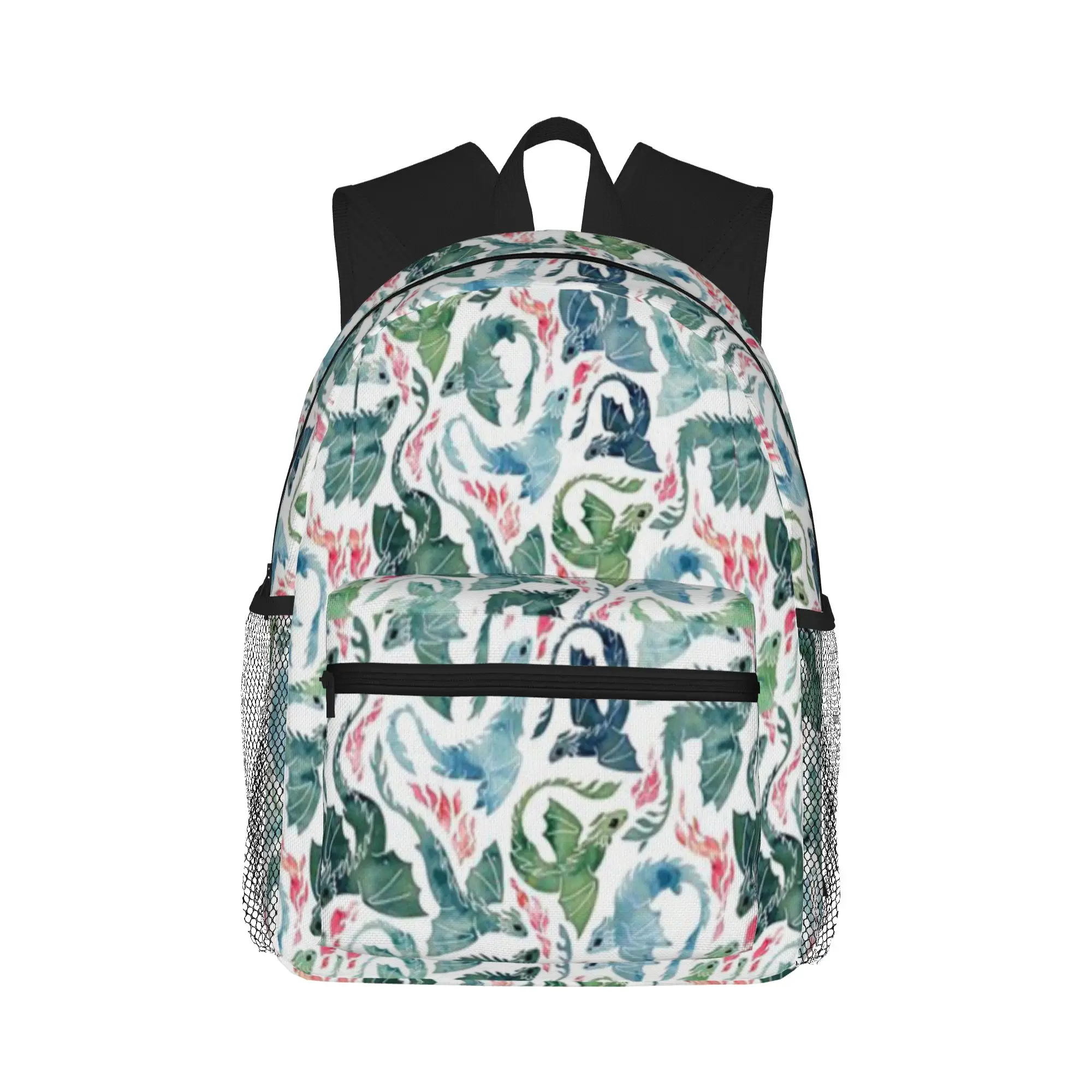 

Dragon fire blue green Casual Backpack for Students and Adults Man backpack