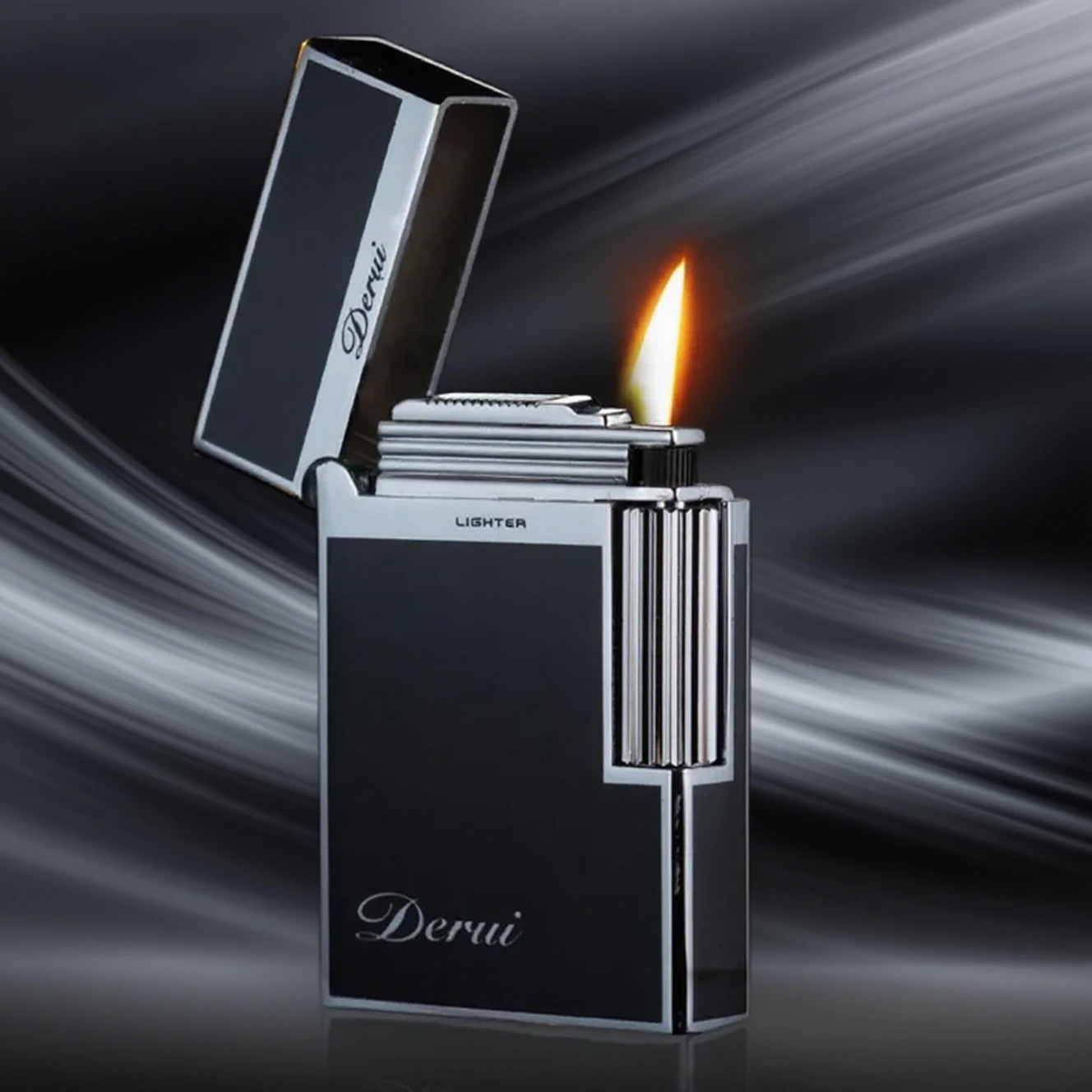 

Derry 2025 luxury sideslip audio inflatable butane metal lighter smoking accessories men's ignition tools gifts wholesale
