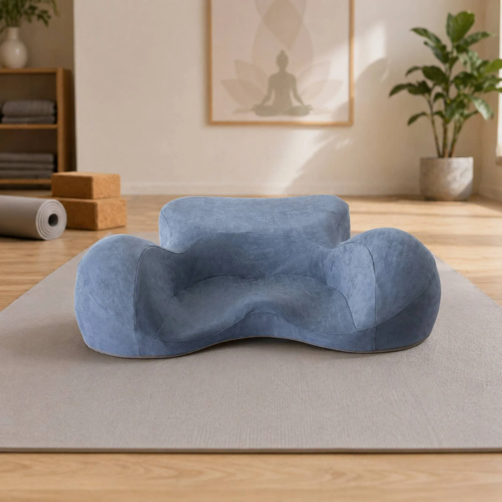 Coussin de méditation ergonomique, confortable et doux pour les meditateurs, la pratique de la pleine conscience, la maison et le studio