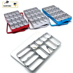 Thickened Dental Instrument Disinfection Box Bur Endo Files Storage Sterilization Case Aluminium Alloy Frosted Divided Organizer