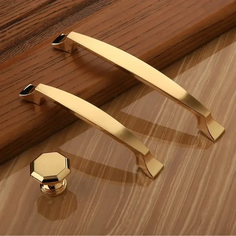 Zinc Alloy Pearl Gold Cabinet Knobs Kitchen Door Handles Drawer Cupboard Door Handle Cabinet Handles for Furniture Hardware