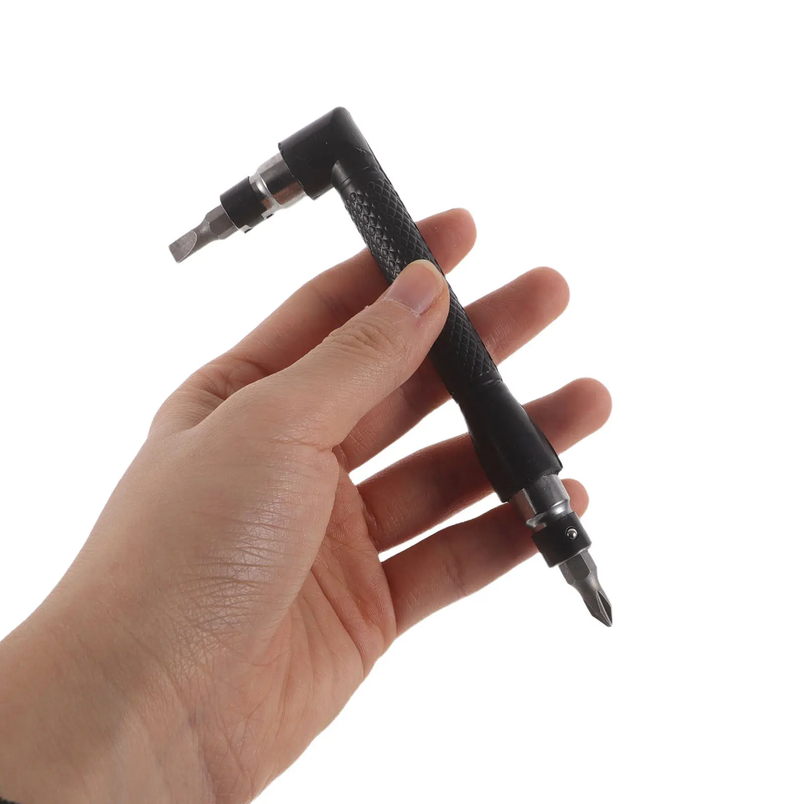 

1Set Compact Ratcheting Screwdriver for Small Spaces Right Angle Pivoting Ratchet Wrench Set with Screwdriver Bits Socket