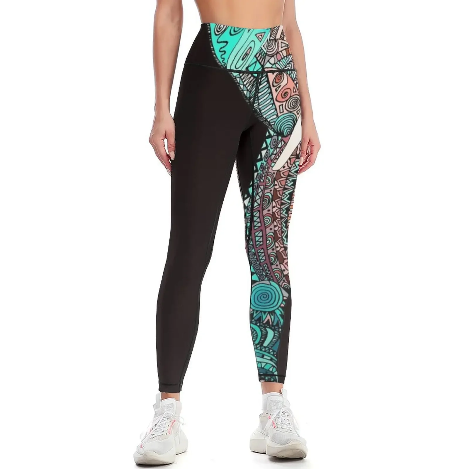 

ЛЕТНИЕ ЛЕТО СЛОГАННЫЕ леггинсы BOHO, женские леггинсы с высокой талией для фитнеса, спортивная одежда для фитнеса, женские леггинсы с высокой талией