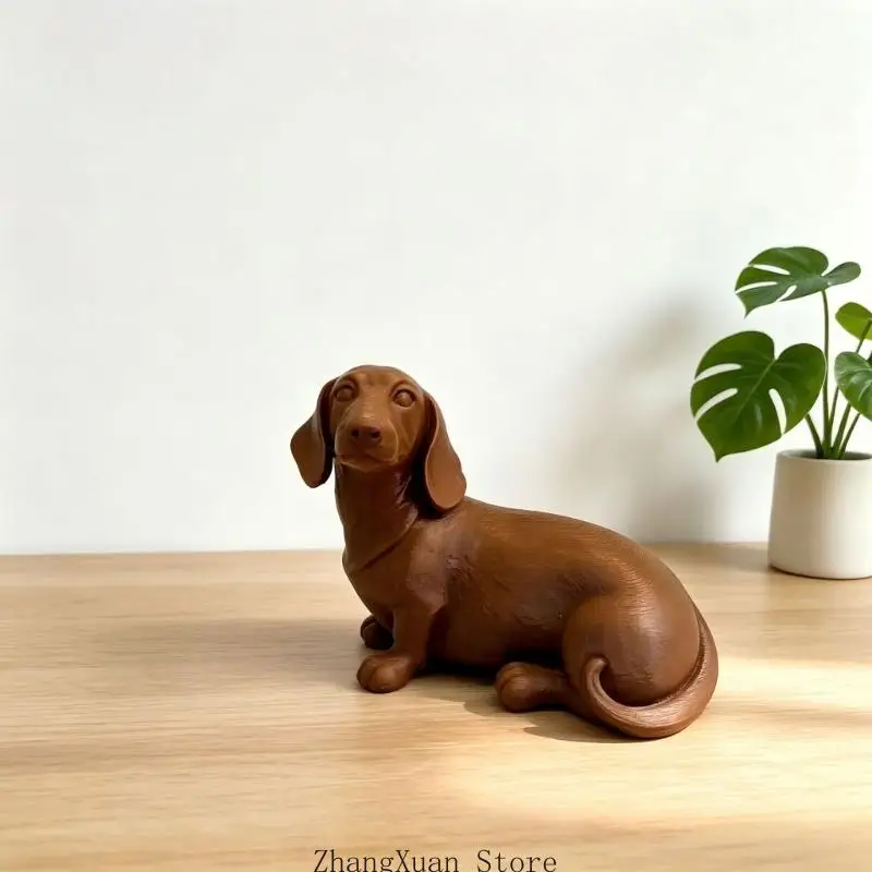 Hundefigur, Tierstatue, 3D-gedruckter Dackel, Skulptur, Ornament, Heimdekoration, 3XUF – Detail 8