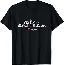 Yoga Workout Cute Funny Graphic Top Tee I Love Yoga T-Shirt  Vintage T Shirt  Men Clothing Tops Camisas Streetwear