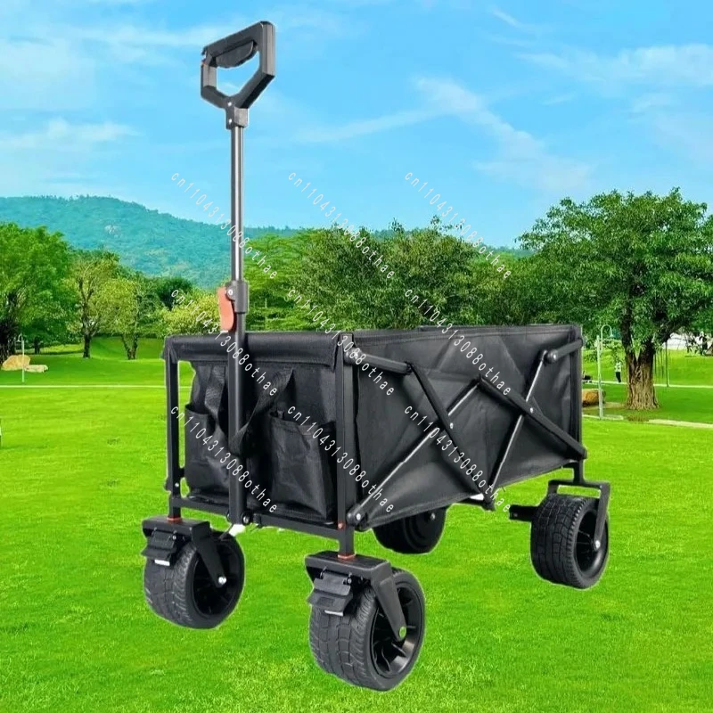 Carbon Steel Portable Folding Stable Transport Storage Trolley Convenient Camping Supplies Outdoor Electric Camping Trolley