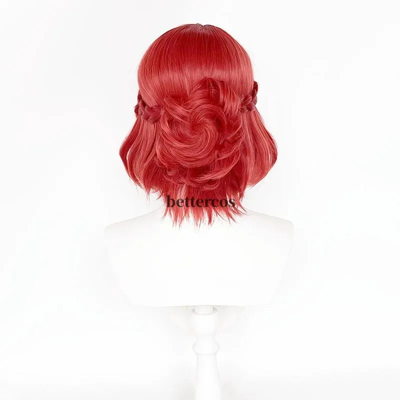 zz04zz12고품질 BLUE LOCK Teieri Anri 코스프레 짧은 빨간색 내열성 합성 머리 애니메이션 파티 + 가발 모자