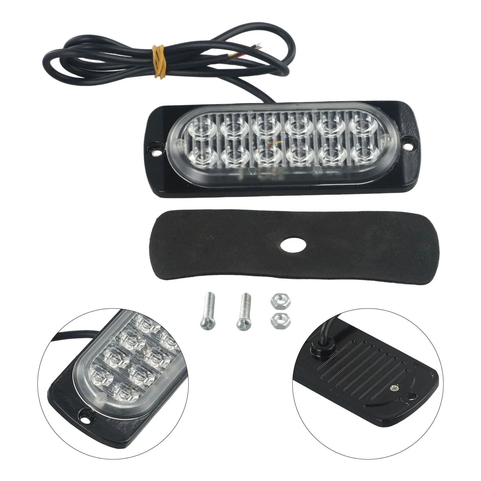 

Бар-вспышка, маяк, мигающая аварийная лампа, красный стробоскоп, грузовик, 12 В-24 В, аксессуары, 1 шт., 6000-7000 К, практичная часть