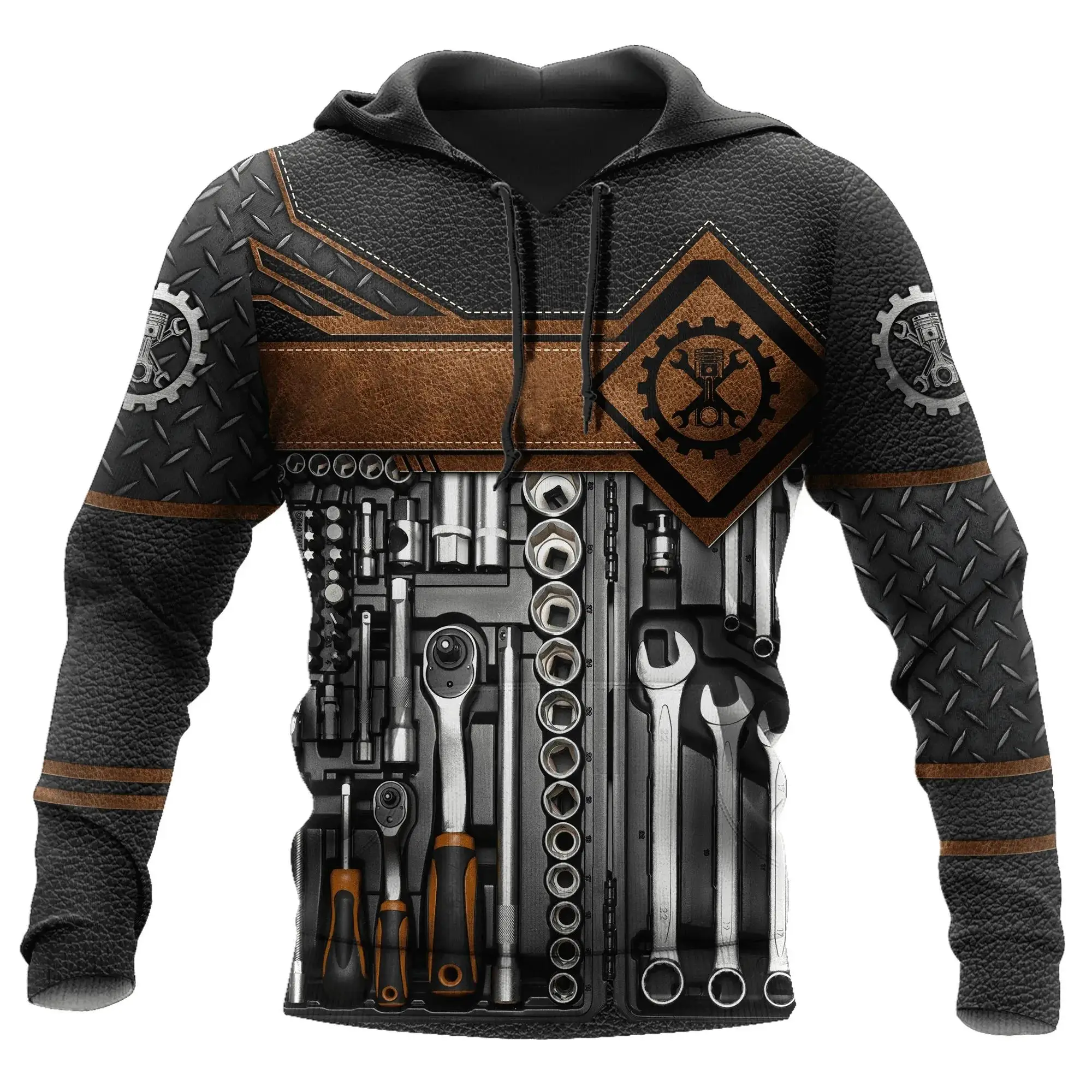 كنزة رجالية كلاسيكية بهودي بطباعة ثلاثية الأبعاد ، كنزة صوفية كبيرة الحجم ، كنزات بهودي للشارع ، كنزات غير رسمية ، ملابس خريفية ، قمم الموضة