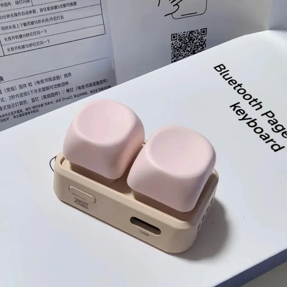 

HanLinYue Free2 Mini Keyboard Two-key E-book Page Turner Hot Swap Portable PC Accessories Bluetooth RGB for Tablet/phone/reader