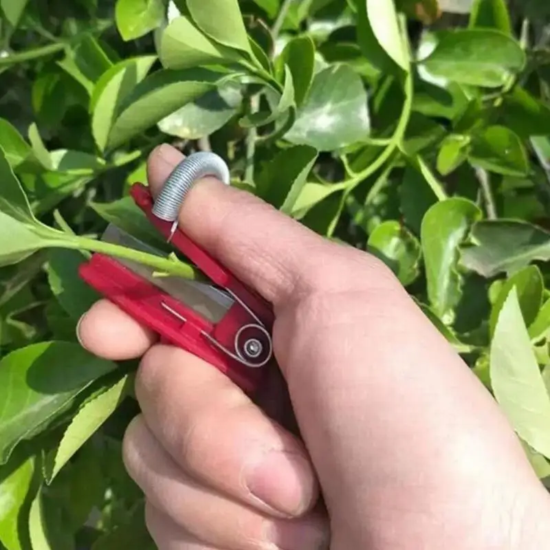Mini Pruner de jardim multifuncional Dispositivo de colheita de frutas Faca do polegar Lâmina de corte de frutas Anéis Protetor de dedo Ferramentas
