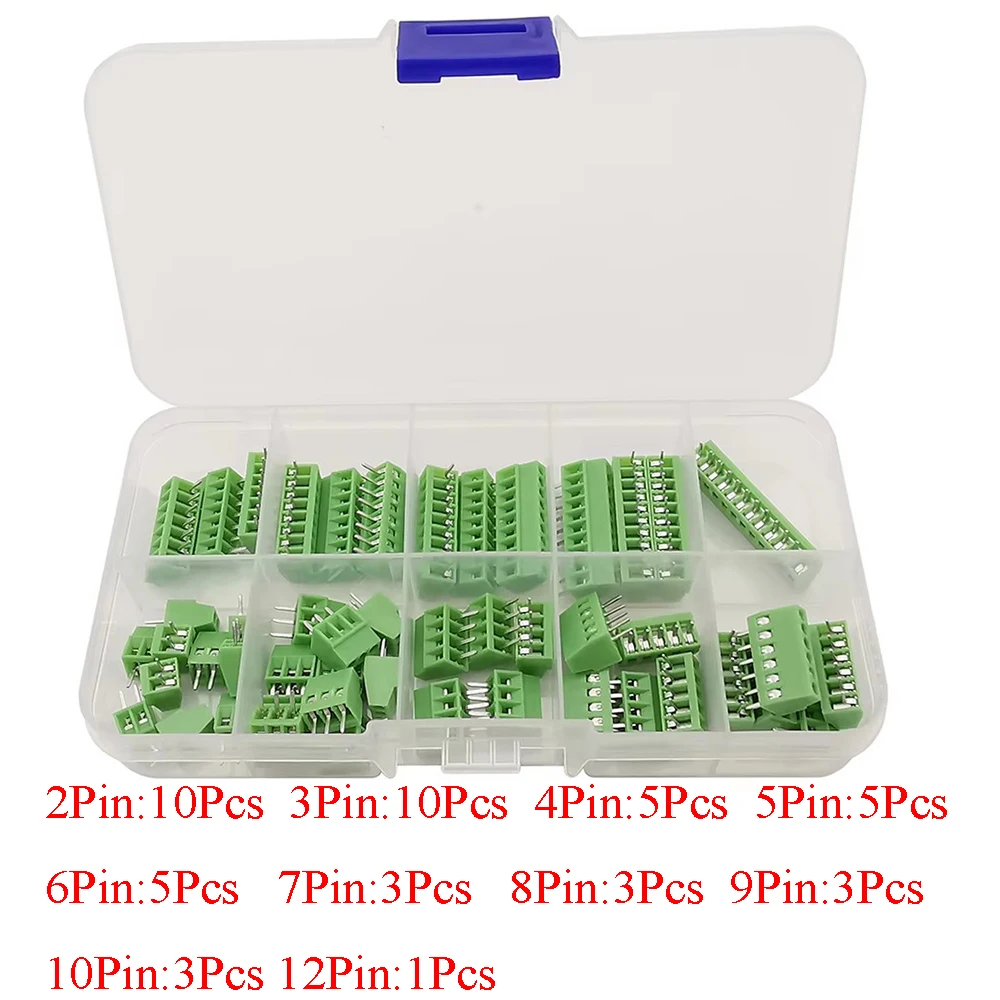 1 صندوق KF128 2.54 مللي متر PCB صغير برغي محطة كتلة موصل KF128-2.54 2P 3P 4P 5P 6P 7P 8P 9P 10P 12P لكابل 26-18AWG