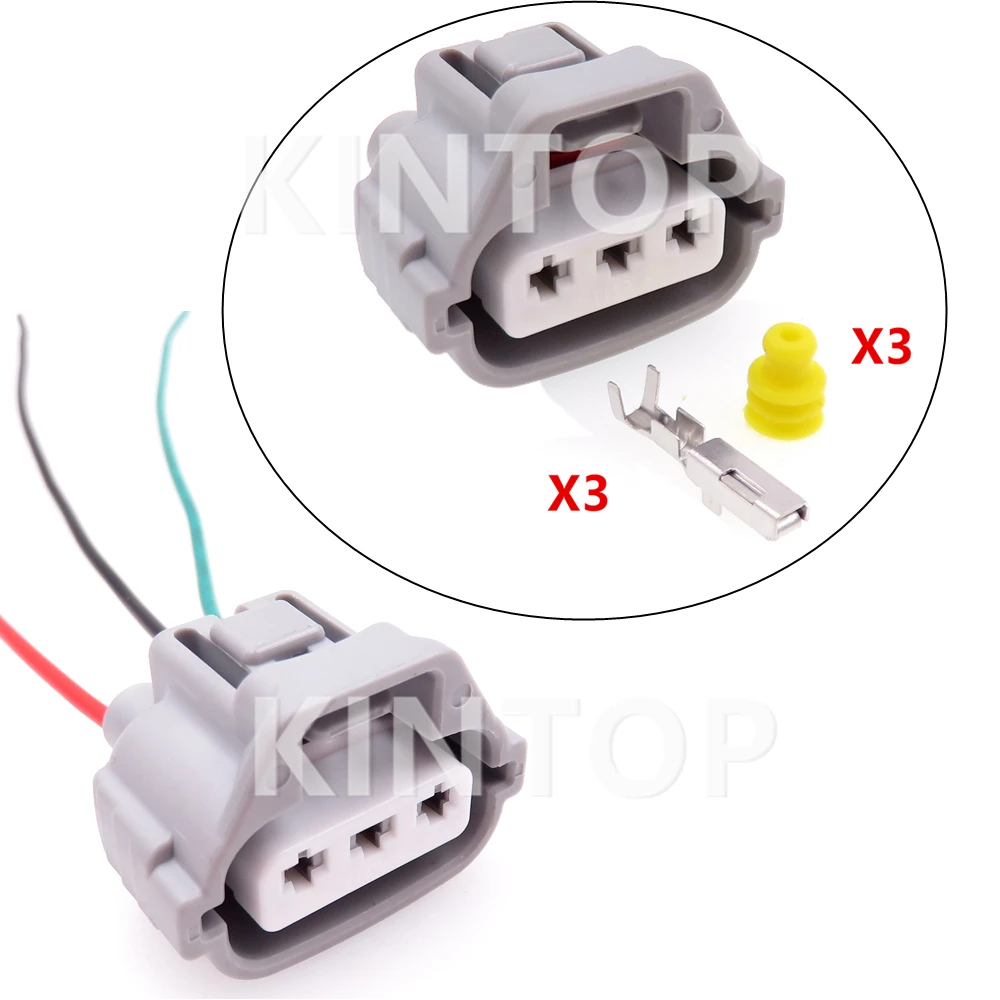 1 Set 3 Pins 90980-11020 Automobile AC Assembly Connector With Wire Car Waterproof Electric Cable Sealed Socket For Toyota