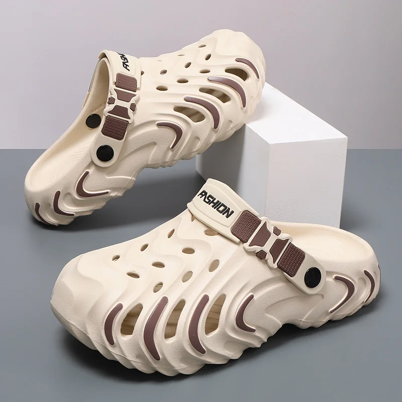 

Men's Fashion Clogs Summer Breathable EVA Platform Slippers Non-slip Outdoor Beach Sandals Casual Sport Garden Shoes