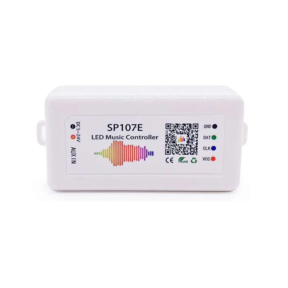 SP107E DC5-24V LED Music Controller With Wireless Bluetooth-compatible SPI Full Color Music Control By Phone APP For WS2812B