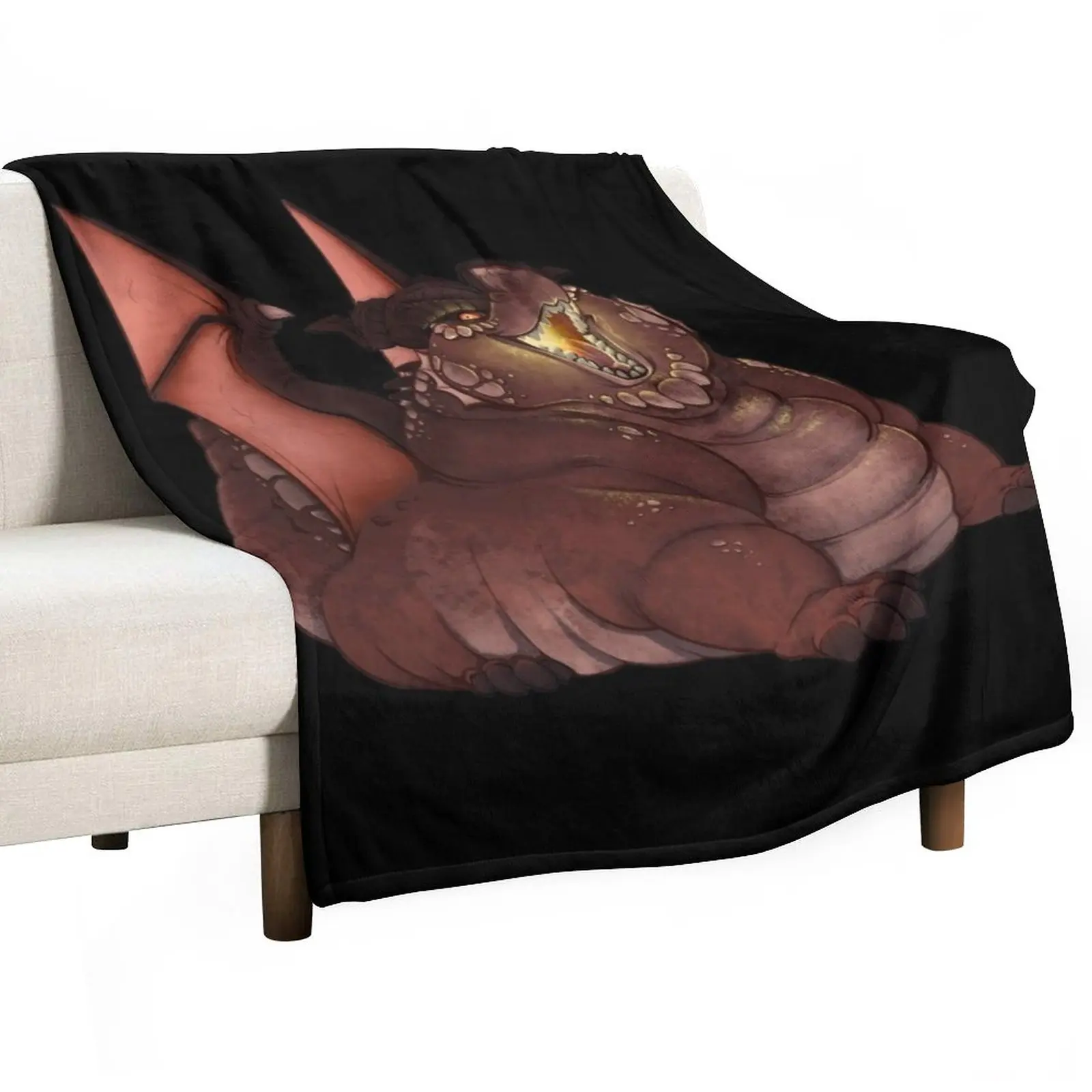 

Themberchaud Fat Dragon from DnD movie Throw Blanket cosplay anime Warm Flannel Shaggy Blankets